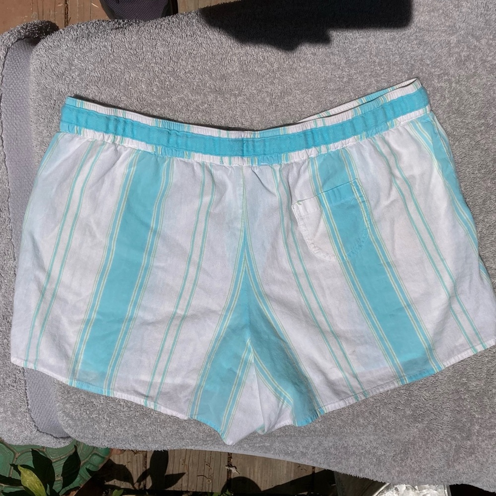 Gap Shorts Cotton Lightweight Turquoise White Extra Small - Picture 8 of 15